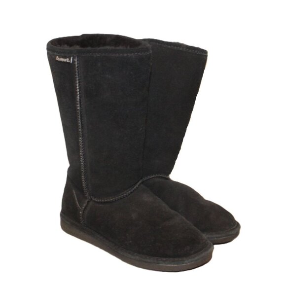 Bearpaw Emma Tall Boots Winter Black Sz 7 - Picture 1 of 4